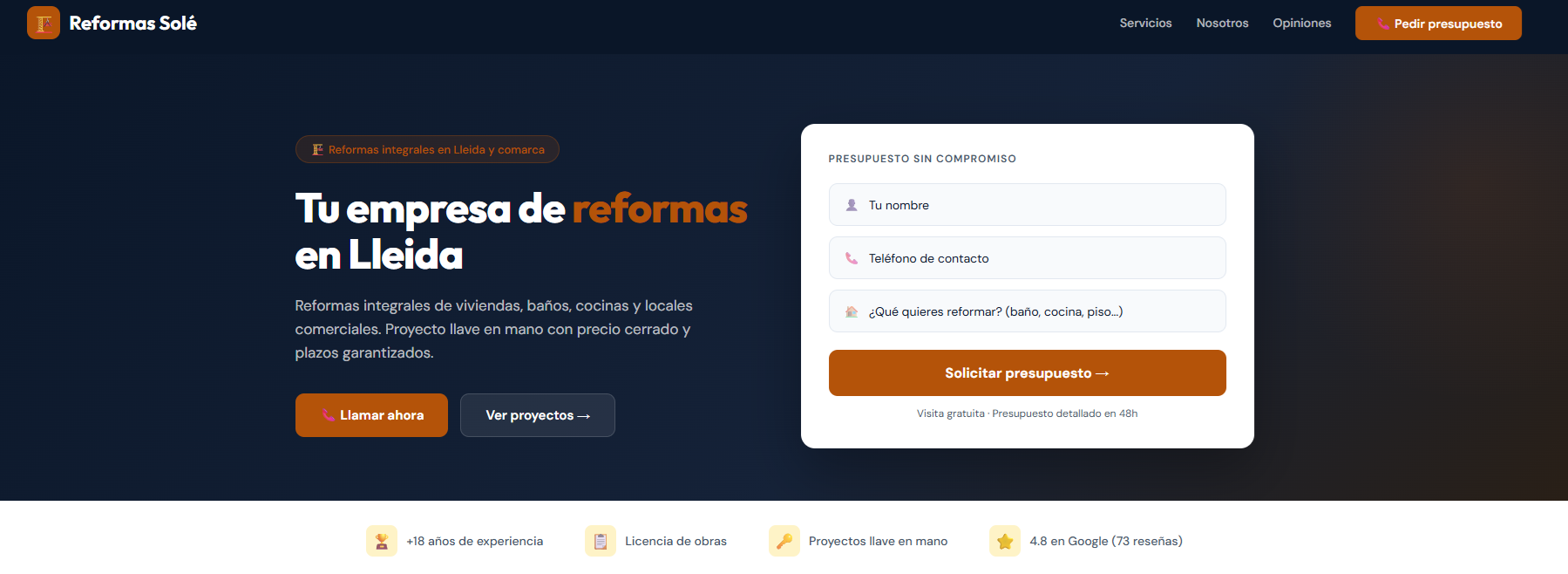 Web profesional reformas - demo WebGrow