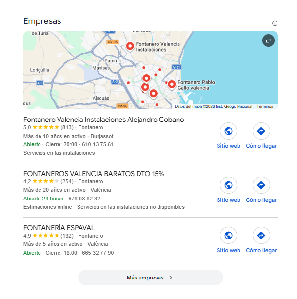 Resultado #1 en Google Maps pack local